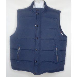 Boden Mens Down Vest XXL Zip Blue‎ with Dog Print Union Jack Interior Zip